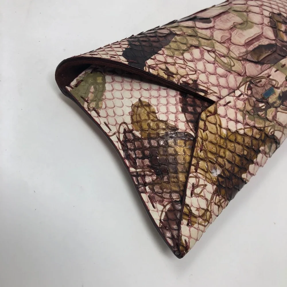 VBH Manila Envelope Clutch‎ 10/300 Crocodile Leather Luxury Pink Small Foldover